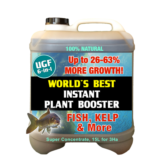 UGF 6-in-1… World’s Best INSTANT PLANT BOOSTER, LIQUID 15Ltr
